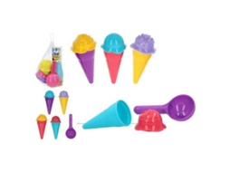 Conjunto de Brinquedos de Praia Ice Cream Color Beach 9 Pcs (Idade Mínima Recomendada:  1 Ano)