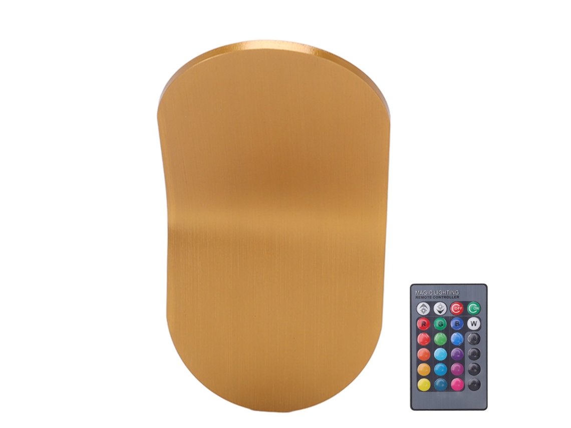 Aplique Led De Parede, Luz Quente Rgb, Alumínio, Controle Remoto, Arandelas Modernas Para Quarto E Escritório