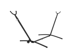Chaise Longue CHEZMOI com Balanço, Apoio de Cabeça, Braços, Metal Galvanizado, Estofado em Textilene, Preto