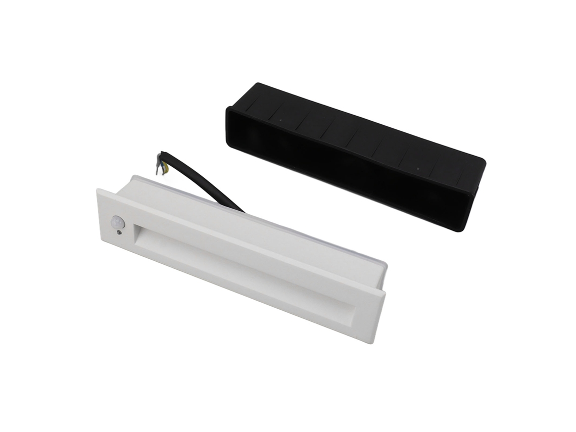 2026 luz de Degrau Led Embutida com Sensor Branco Fosco para Corredor, Armário, Dormitório 110‑240v
