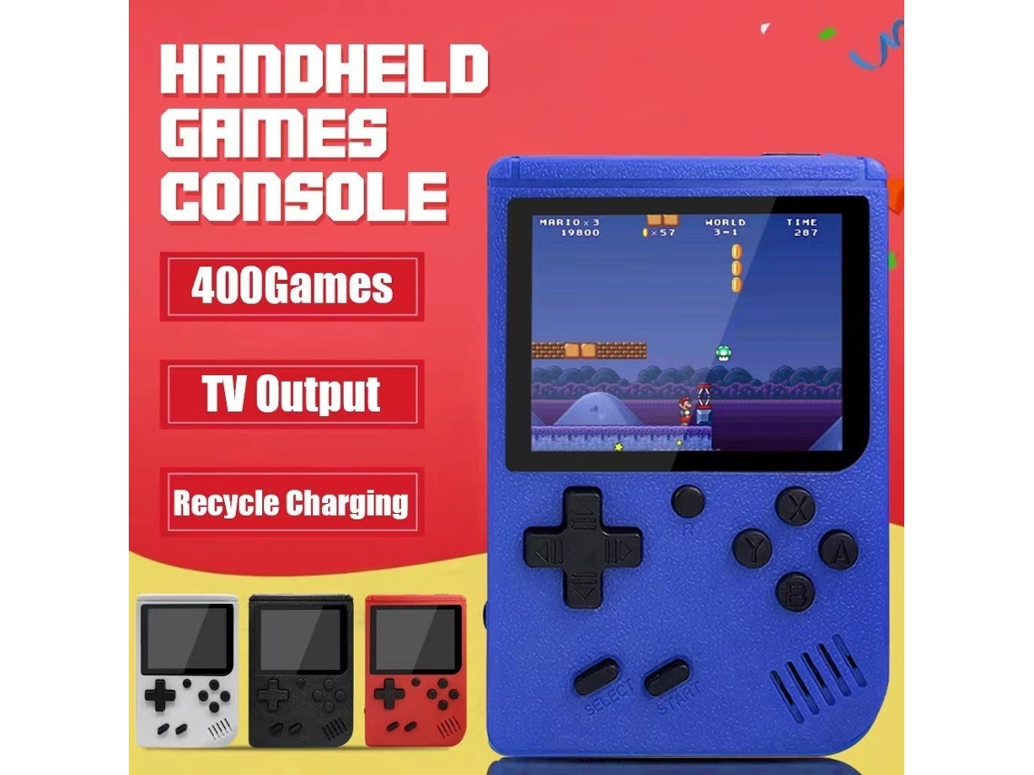 Console De Jogos Portátil Retrô Clássico Com 400 Clássicos Fifa - Videogame Tela 3 Polegadas Azul yjd-aquaforge