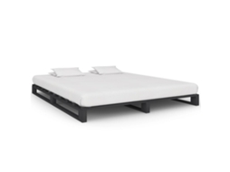 Bed Frame, Bed Frames Vidaxl Cinzeto Madeira De Pinho (200 X 200 Cm)