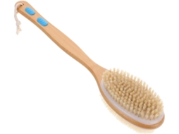 Escova De Banho Com Cabo Longo E Cerdas Naturais, Escova Esfoliante Macia Para Esfoliação Corporal, Ideal Para Banho E