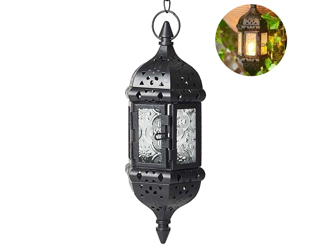 Luminária De Velas Pendente Vintage Marroquina Metalica