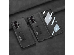Capa De Couro Com Dobradiça Integrada Fosca Gkk E Suporte Para Honor Magic V2