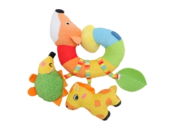 Mali brinquedo Pendurado para Carrinho de Bebê Cute Elástico Rattle com Animais de Pelúcia Educativo