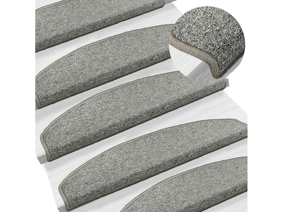 Tapetes Adesivos para Escadas 15 Pcs Cinzento claro MAISON EXCLUSIVE