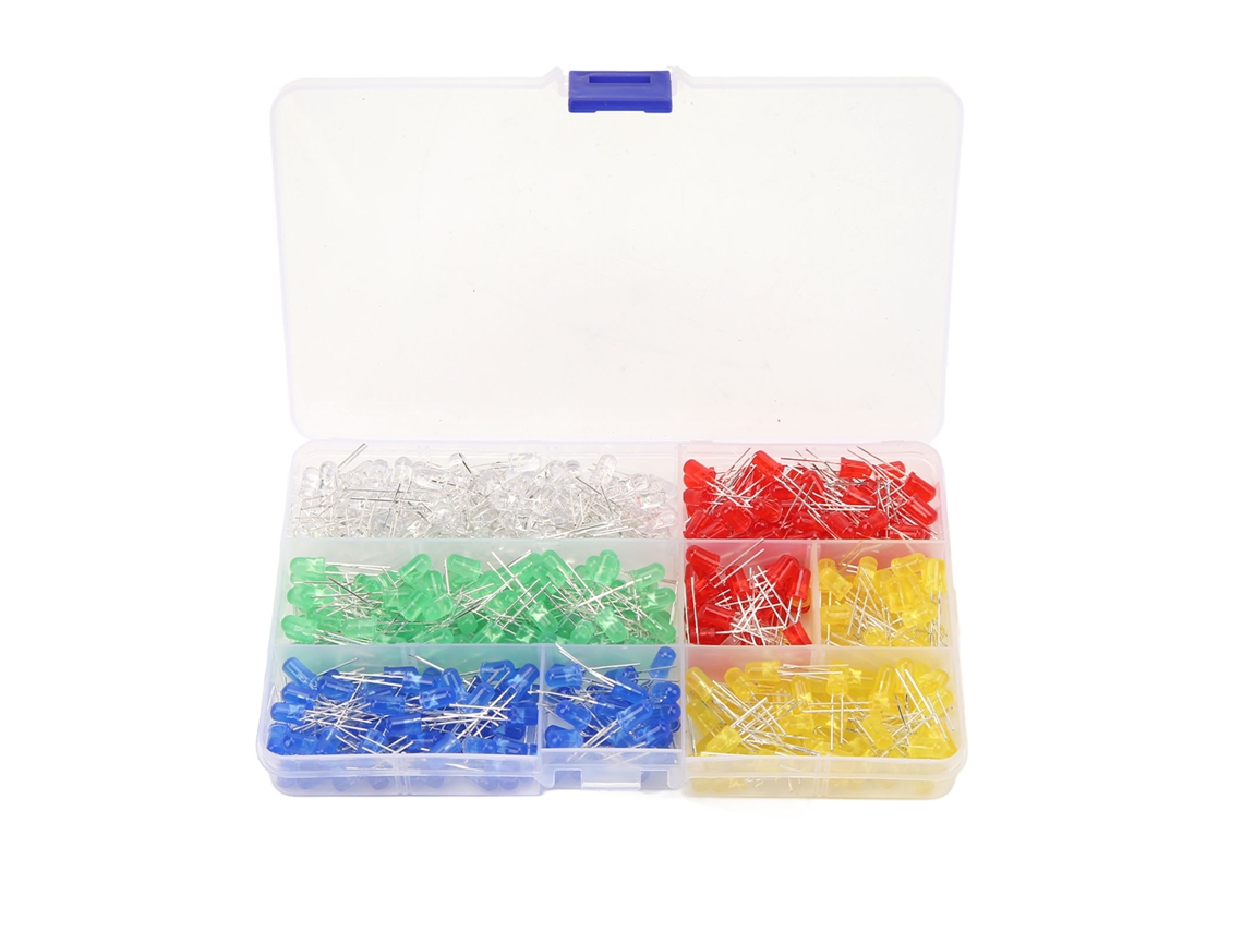 Kit de 500 Diodos Led 5mm de Várias Cores para Projetos Diy com S/MARCA