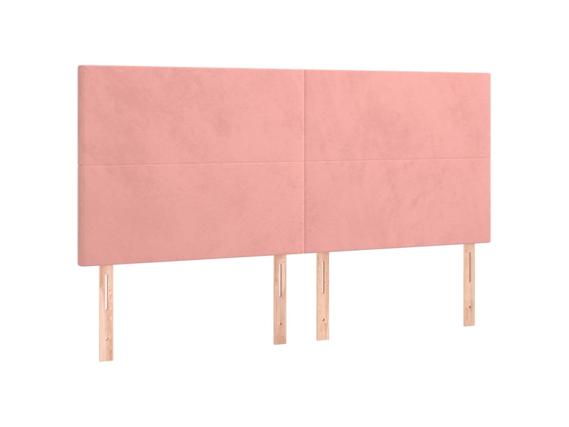 Cabeceira Rosa 200x5x118/128 Cm Veludo MAISON EXCLUSIVE