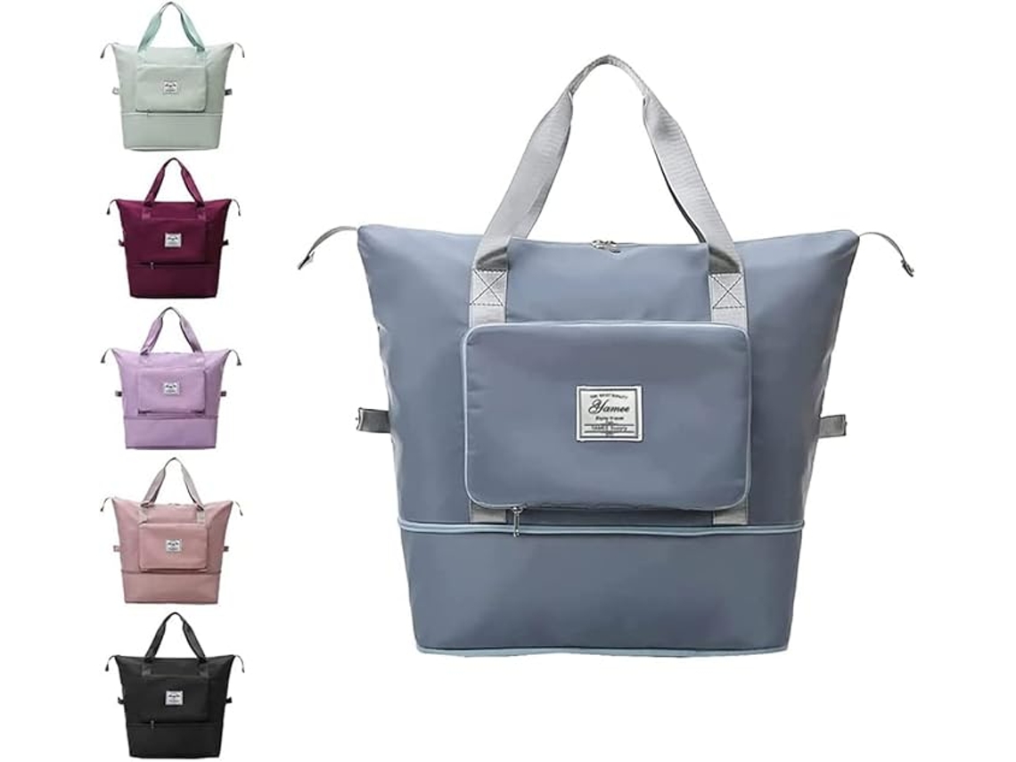 Bolsa de viagem ajustável, dobrável e durável para mulheres CXC Lightweight Sports Weekend Blue