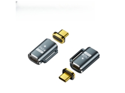Adaptador Magnético Usb C 2 Unidades, Com 240w Pd3.1 E 40gbps, Vídeo 8k Para Macbook Pro E Ipad Cinza Esverdeado Hexinyigjly