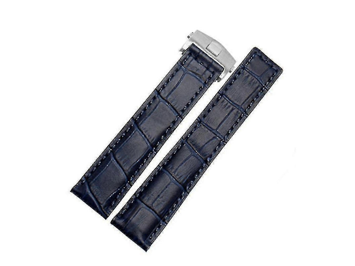 Pulseira De Couro Genuíno 19 22mm Para Relógios Tag Heuer Fecho Dobrável Preta Vermelha