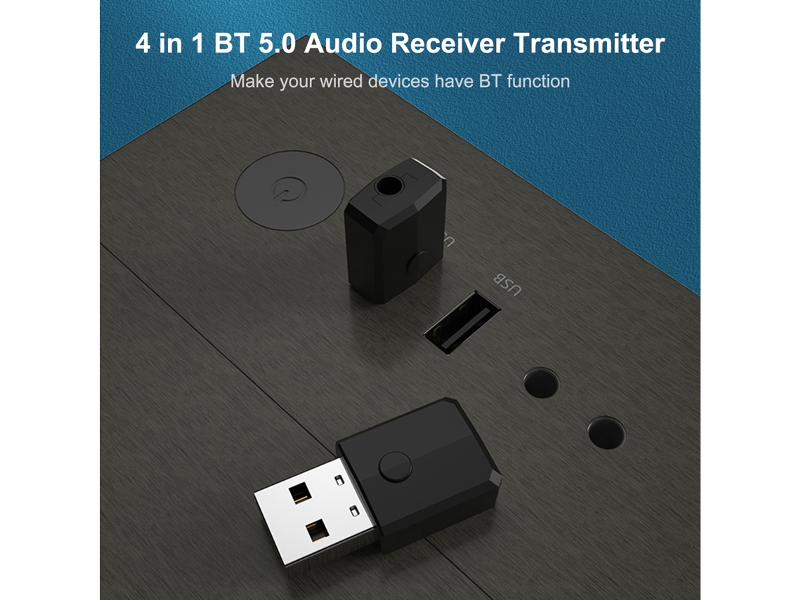 Aetheria adaptador Bluetooth 5.0 Zf 169s Receptor Transmissor Áudio Sem Fio Usb 3.5mm Aux para Carro Tv Pc