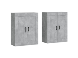 Conjunto de Móveis de Parede 2 Pcs Derivados de Madeira Cinzento Cimento MAISON EXCLUSIVE