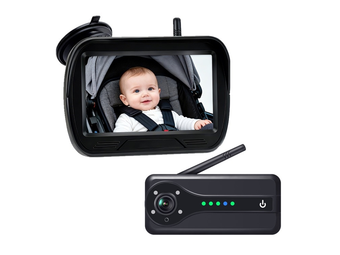 Kit De Monitoramento Sem Fio Para Bebês Para Carro, Com Ventosa E Visão Noturna Infravermelha.