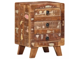 Vidaxl Mesa De Cabeceira 37x32x50 Cm Madeira Recuperada Maciça