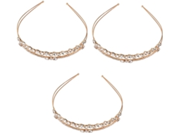 Conjunto De 3 Tiaras Elegantes Para Casamentos, Com Acolchoamento Duplo E Acessórios Para Festas E Cerimônias.