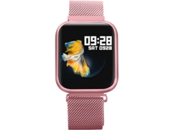Relógio Desportivo WJS CT1588 (Monitor Cardíaco - Pedómetro - 1.3'' - Rosa)