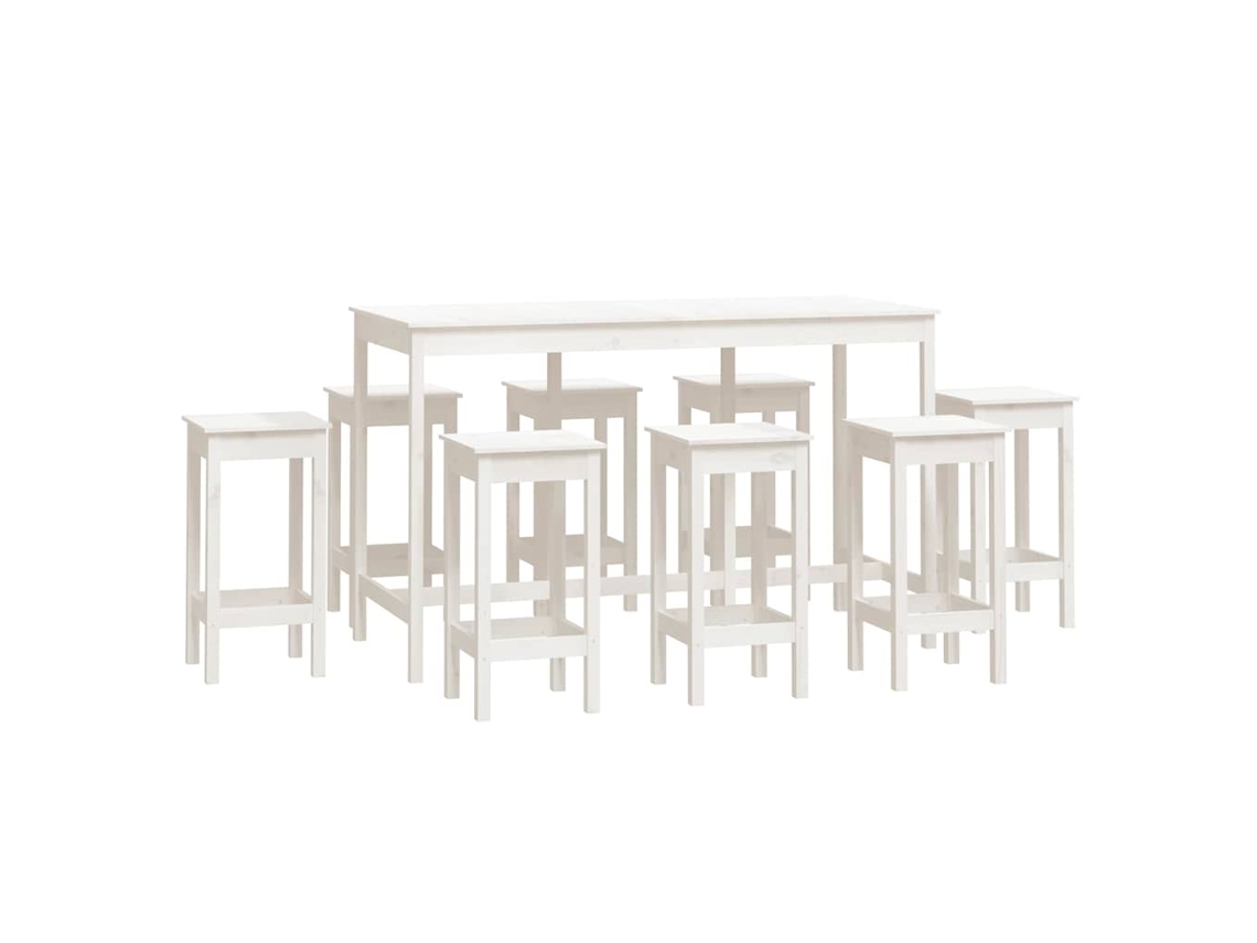 Bar Set, Bar Sets Vidaxl Branco Madeira De Pinho