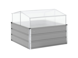 Conjunto 1 Vaso De Jardim Vidaxl Cinzento-claro Aço (100 X 100 X 77 Cm)