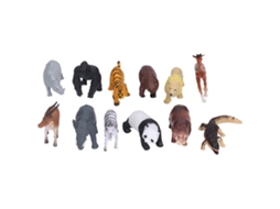 Mali 12 Peças Modelo Animal Selvagem Miniatura Pvc Brinquedo Decoração Bolo Crianças