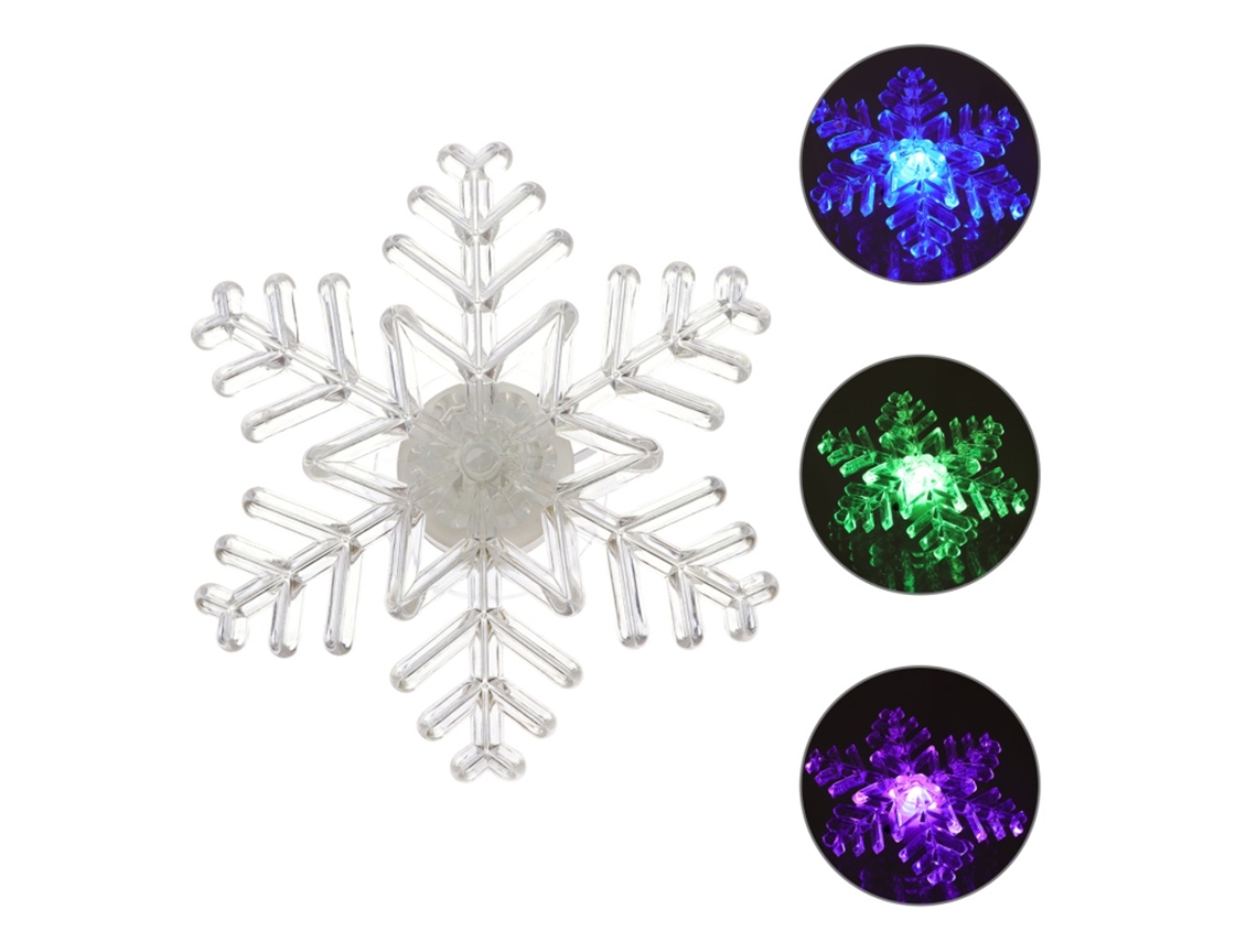 2026 5 Lámparas de Copos de Nieve para Ventana Con Ventosa Luces Led Coloridas para Decoración de Navidad En Ventanas Y Paredes