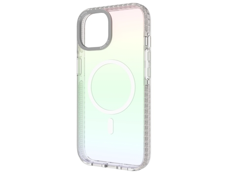 Capa Magsafe Iridescent Rainbow para iPhone 15 SO SEVEN Acrílico Multicor