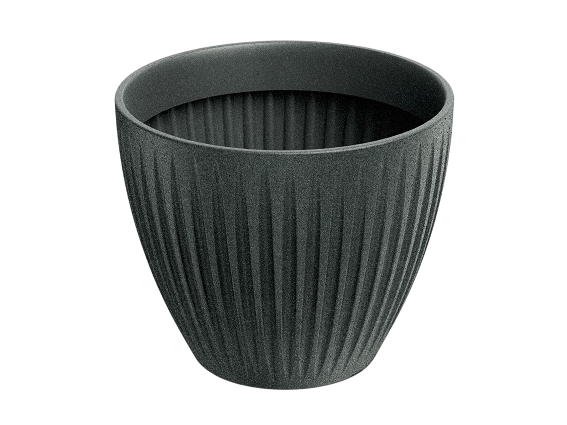 Latia Vaso Redondo Ø40x33 Granito Grafite Prosperplast