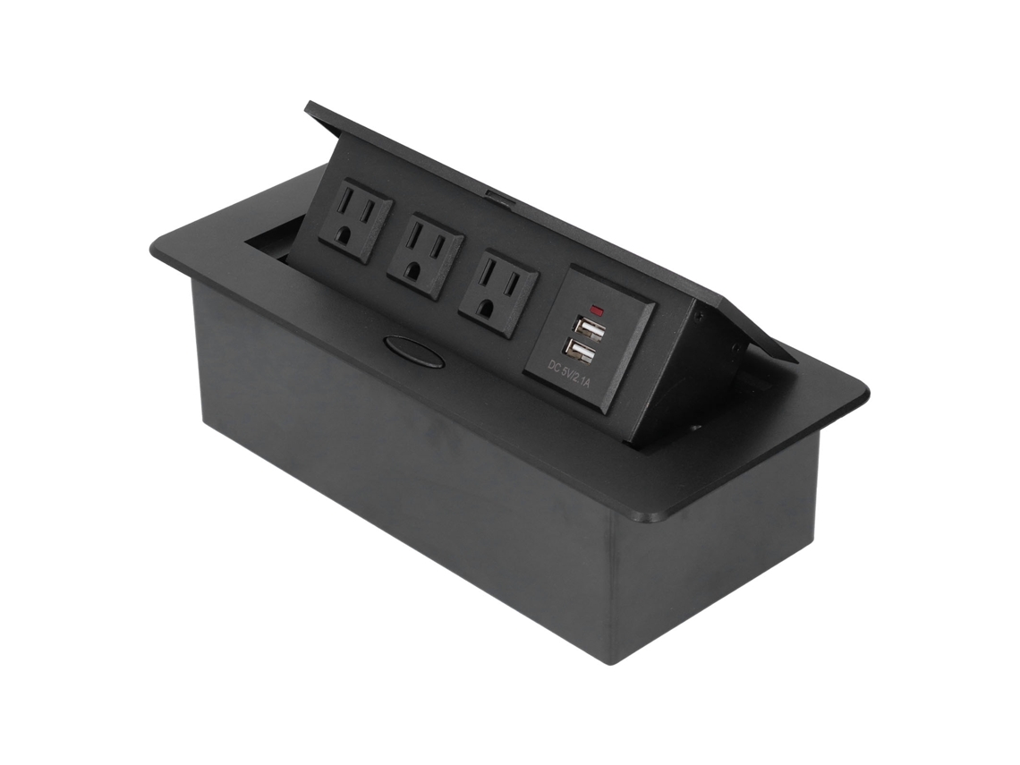 Tomada De Mesa Com Dois Portas Usb Para Carregamento 10a