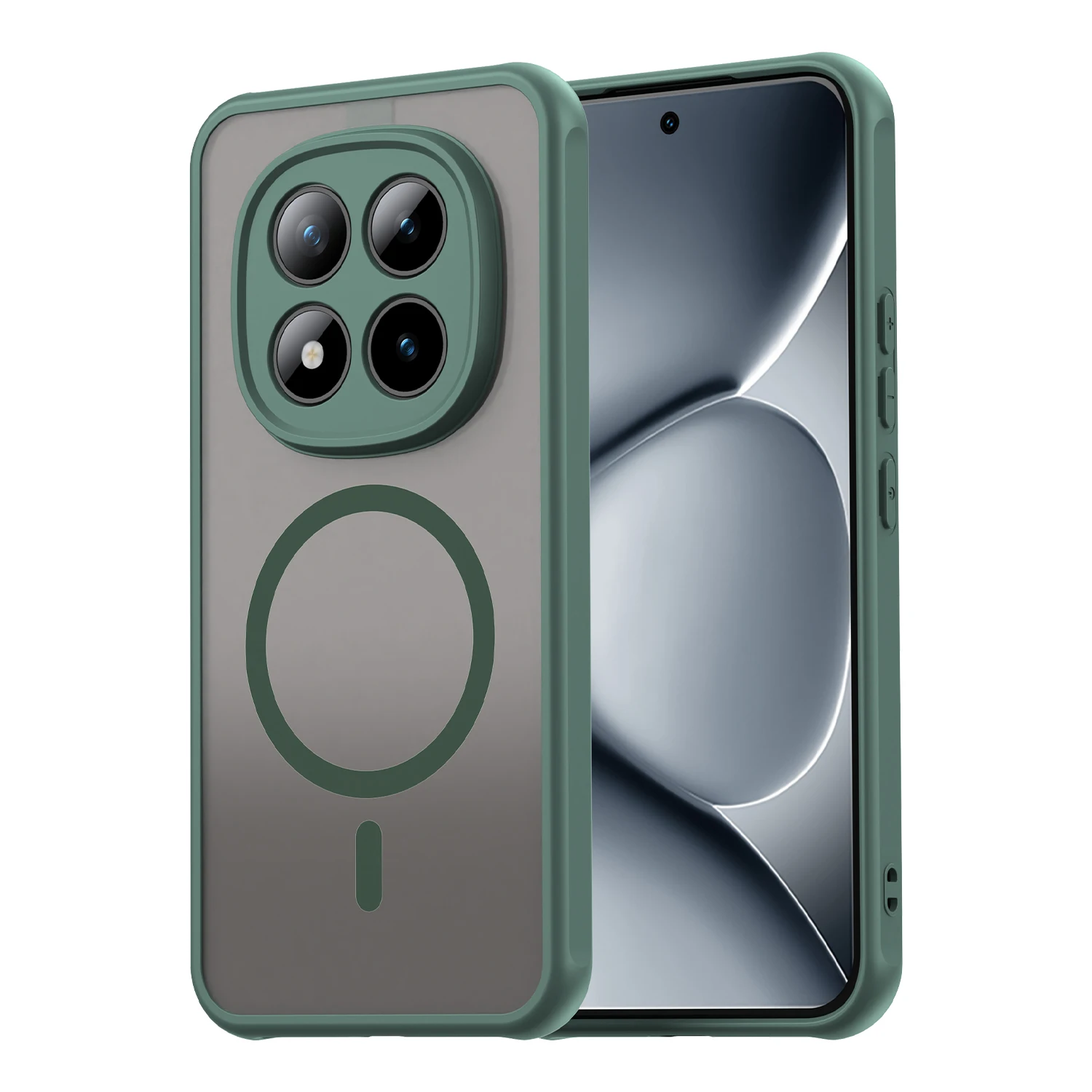(verde, Redmi Note 15 4g) Capa Fosca Para Celular, Compatível Com Carregamento Sem Fio Magsafe, Material Tpupc, Capa Traseira Resistente A Impactos.