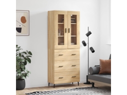 Vidaxl Armário Alto 69,5x34x180 Cm Derivados De Madeira Cor Sonoma