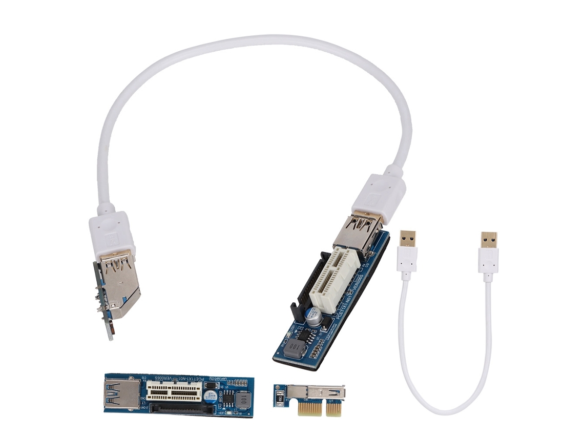 Cabo De Extensão Pci-e 1x Cartão Riser Extensor Pci 30cm Branco