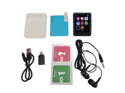 Reprodutor MP3 com 32GB, tela de 2,4 polegadas, Bluetooth, portátil e som Hi-Fi EOOCOO