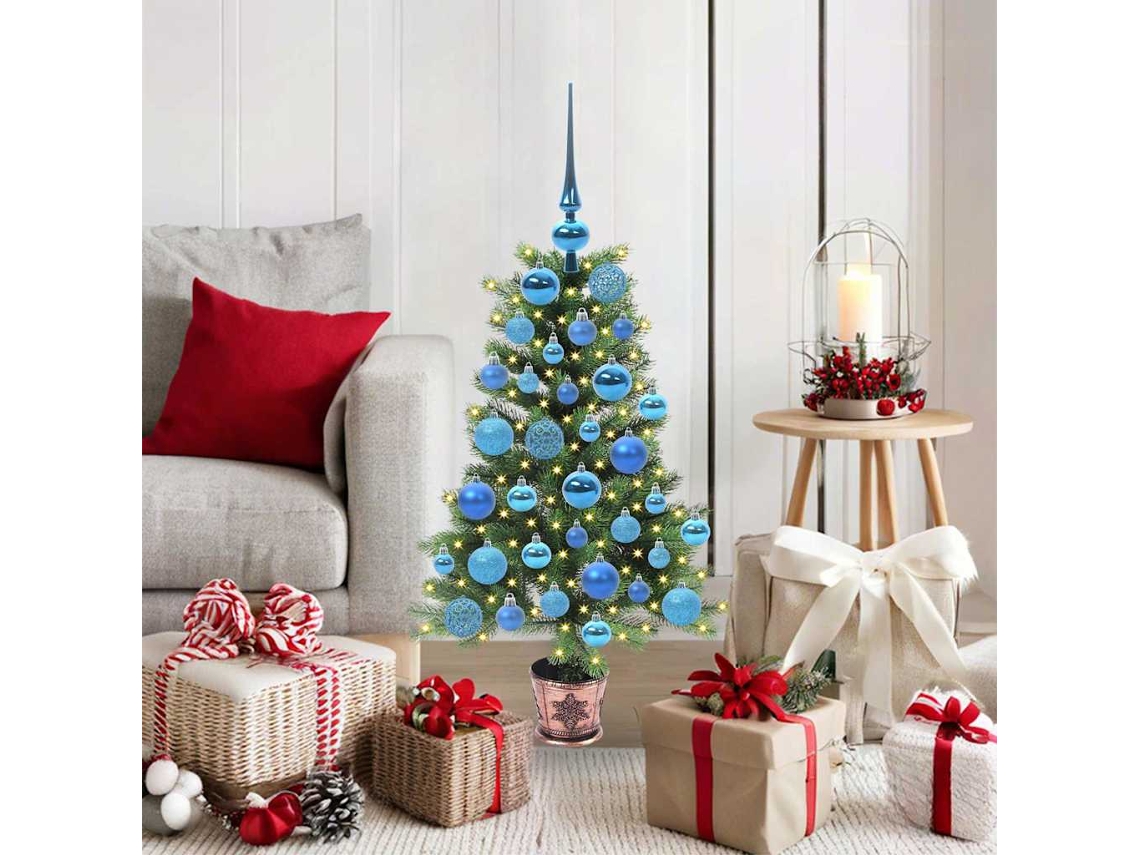 Vidaxl Árvore De Natal Com 150 Leds Com Suporte Verde 90 Cm Pe