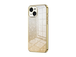 Capa Para Iphone 15 - Glitter Degradê - Acabamento Eletroplaqueado