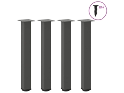 Vidaxl Pés De Mesa De Console 4 Peças Antracite 72-74 Cm Aço