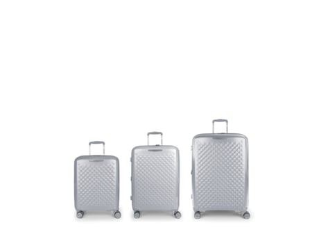 Conjunto de Malas de Cabine Média e Grande Expansíveis Queens Rígidas com Capacidade Até 224 2 L GABOL