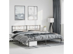 Vidaxl Estrutura De Cama Com Cabeceira 193x203 Cm Metal Preto
