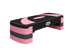 Step Ginástica Aeróbica Altura Ajustável Antiderrapante Preto Rosa