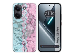 Capa Tumundosmartphone De Silicone Para Xiaomi Poco X8 Pro 5g Estampa De Mármore 8 Desenhos