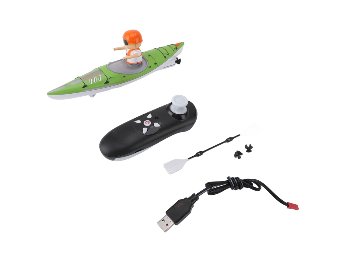Barco De Controle Remoto Kayak Rc 2.4g Inovador Anti-capsize Para Crianças A Partir De 6 Anos Verde