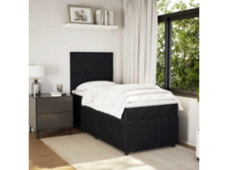 Vidaxl Cama Com Molas/colchão 90x190 Cm Veludo Preto