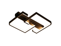 Nettlife Led Plafon Preto Plafon 19 W 30 Cm Moderno Branco Quente 3000k Design Geométrico