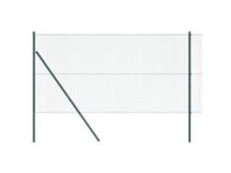 Conjunto 1 Poste De Cerca Vidaxl Verde Aço (10 X 1,4 M)
