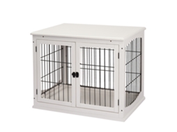 Caixa de Transporte para Cães 58,5 X 81 X 66 Cm (mdf e Ferro, Branca)