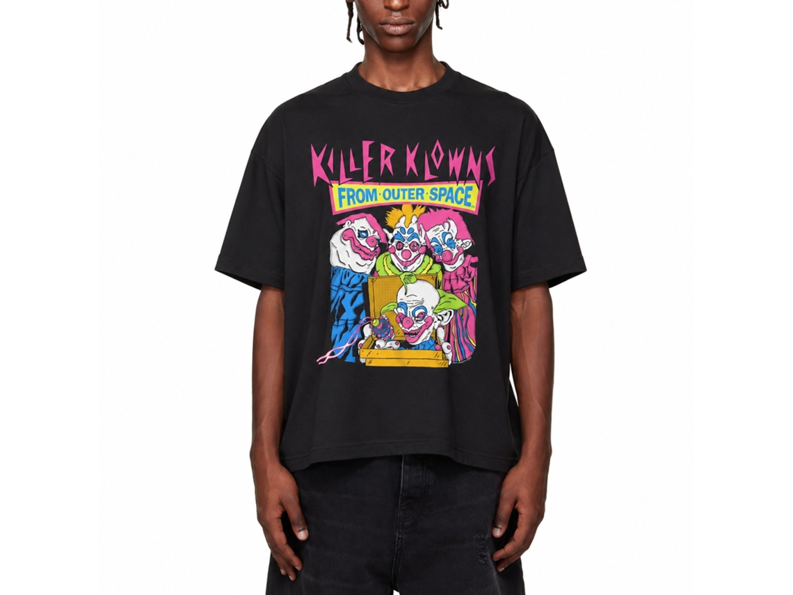 Rockinstone Killer Klowns Pizza Deliveries Black Adult T-shirt Size:m