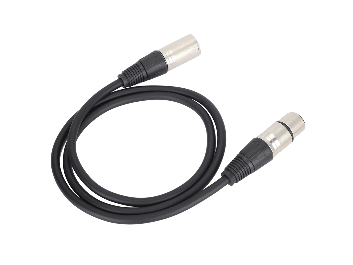 Lurelia Cabo Xlr Macho/fêmea 3 Pinos 1 M 3,3 Pés Preto, Balanceado, Para Microfones, Pc E Computador