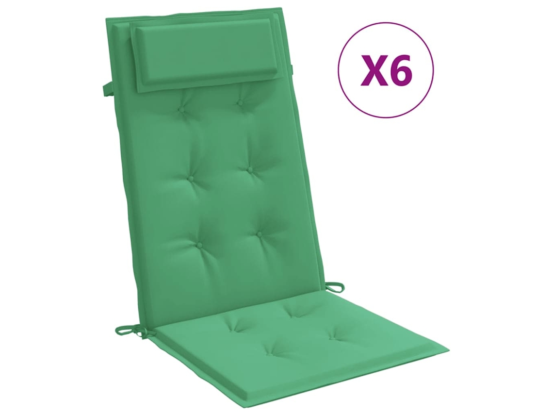 Highback Chair Cushion, Highback Chair Cushions Vidaxl Verde Tecido (n/a)