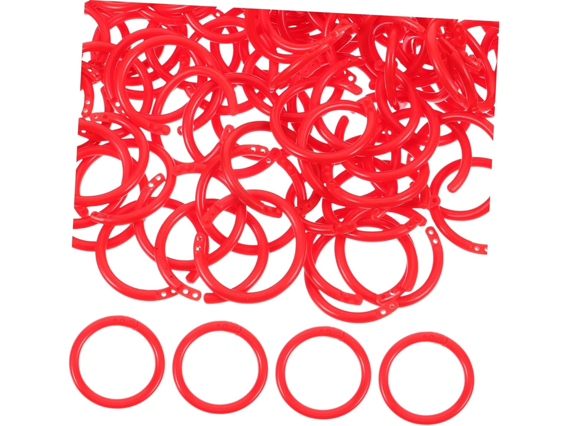 Conjunto De 100 Anéis Plásticos Para Pastas De Folhas Soltas, Anéis Pequenos Para Artesanato, Para C Gokoco