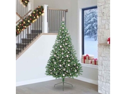 Vidaxl Árvore De Natal Artificial Pré-iluminada Verde 240 Cm Pvc